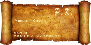 Pummer Kevin névjegykártya